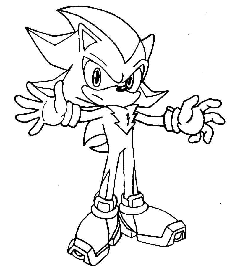 Drawing of Shadow the Hedgehog