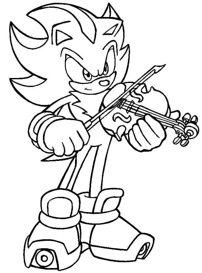 Shadow the Hedgehog Playing Violin