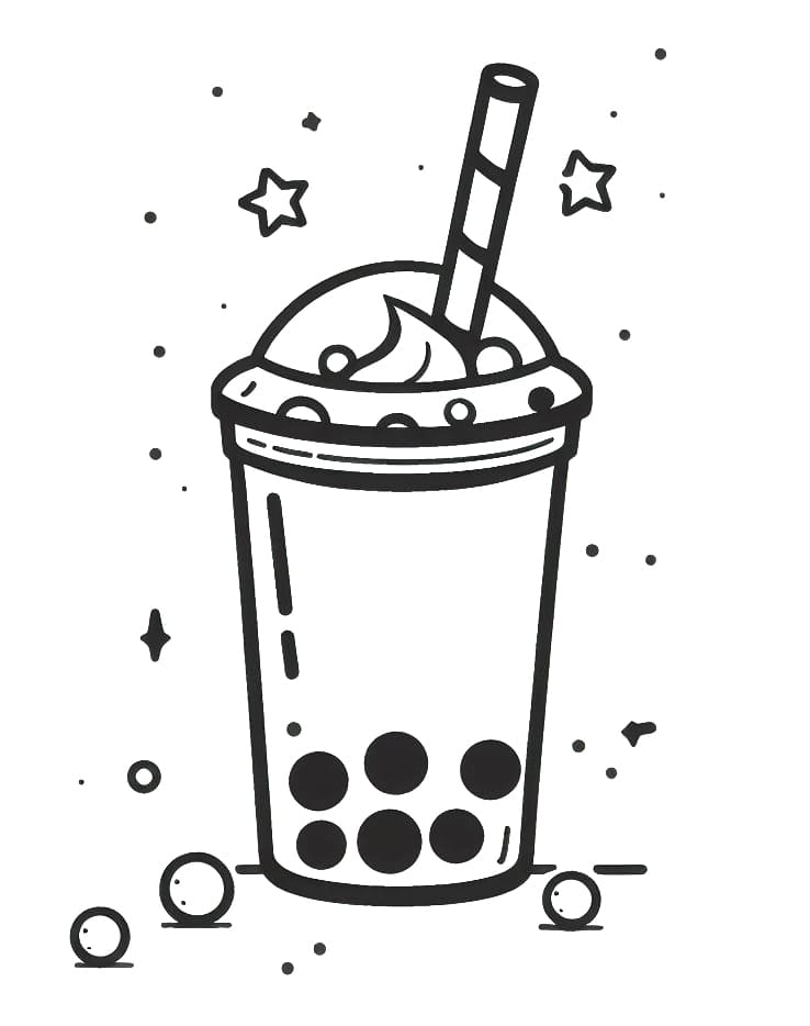 Free Printable Boba Tea coloring page - Download, Print or Color Online ...