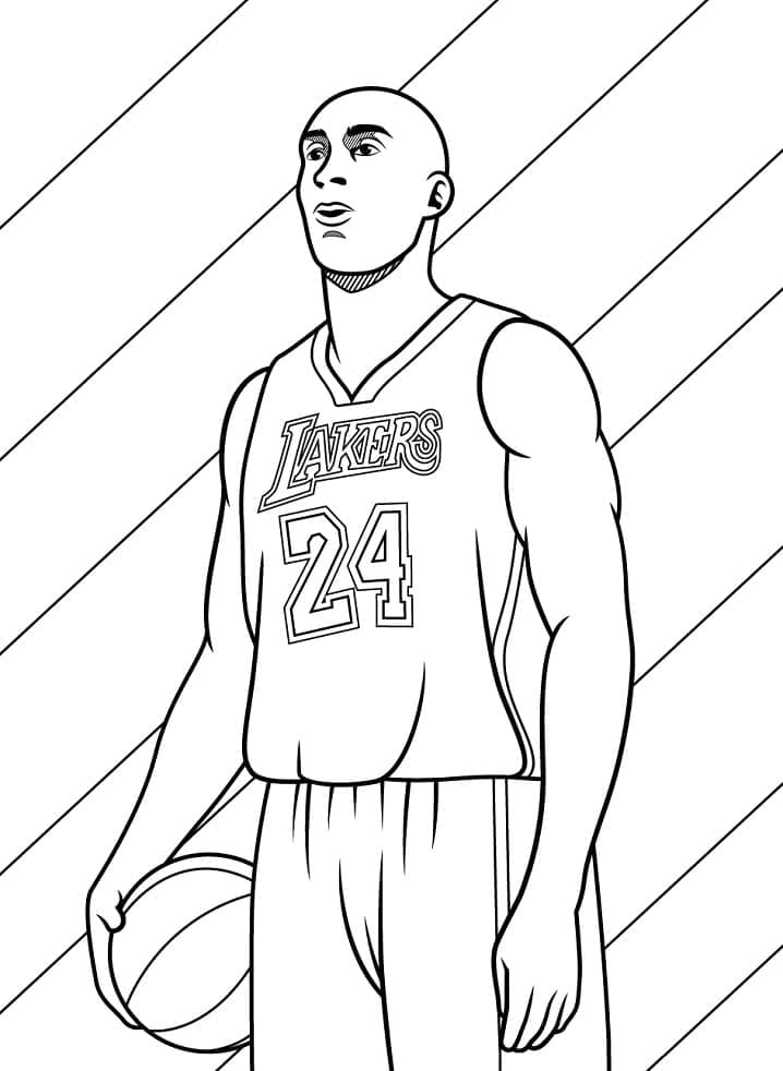 Tall Kobe Bryant coloring page - Download, Print or Color Online for Free