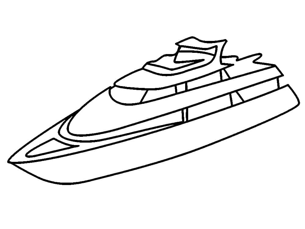 A Cool Yacht coloring page - Download, Print or Color Online for Free