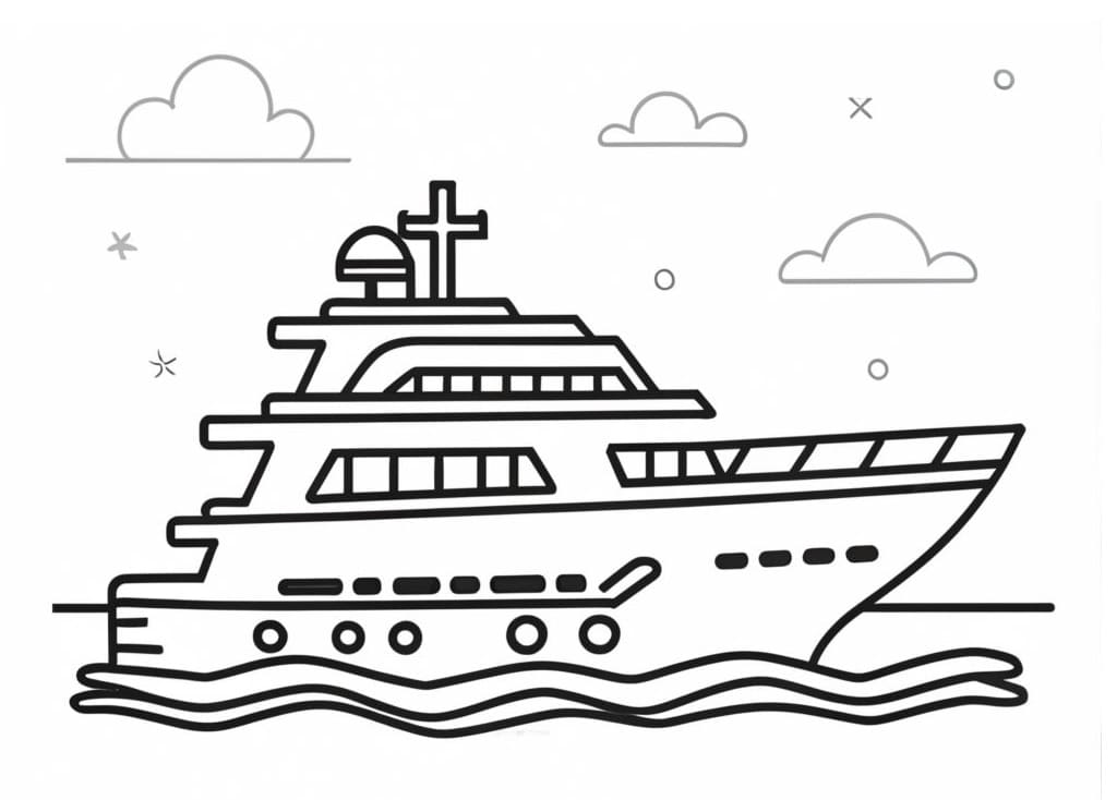 Yacht coloring pages - ColoringLib