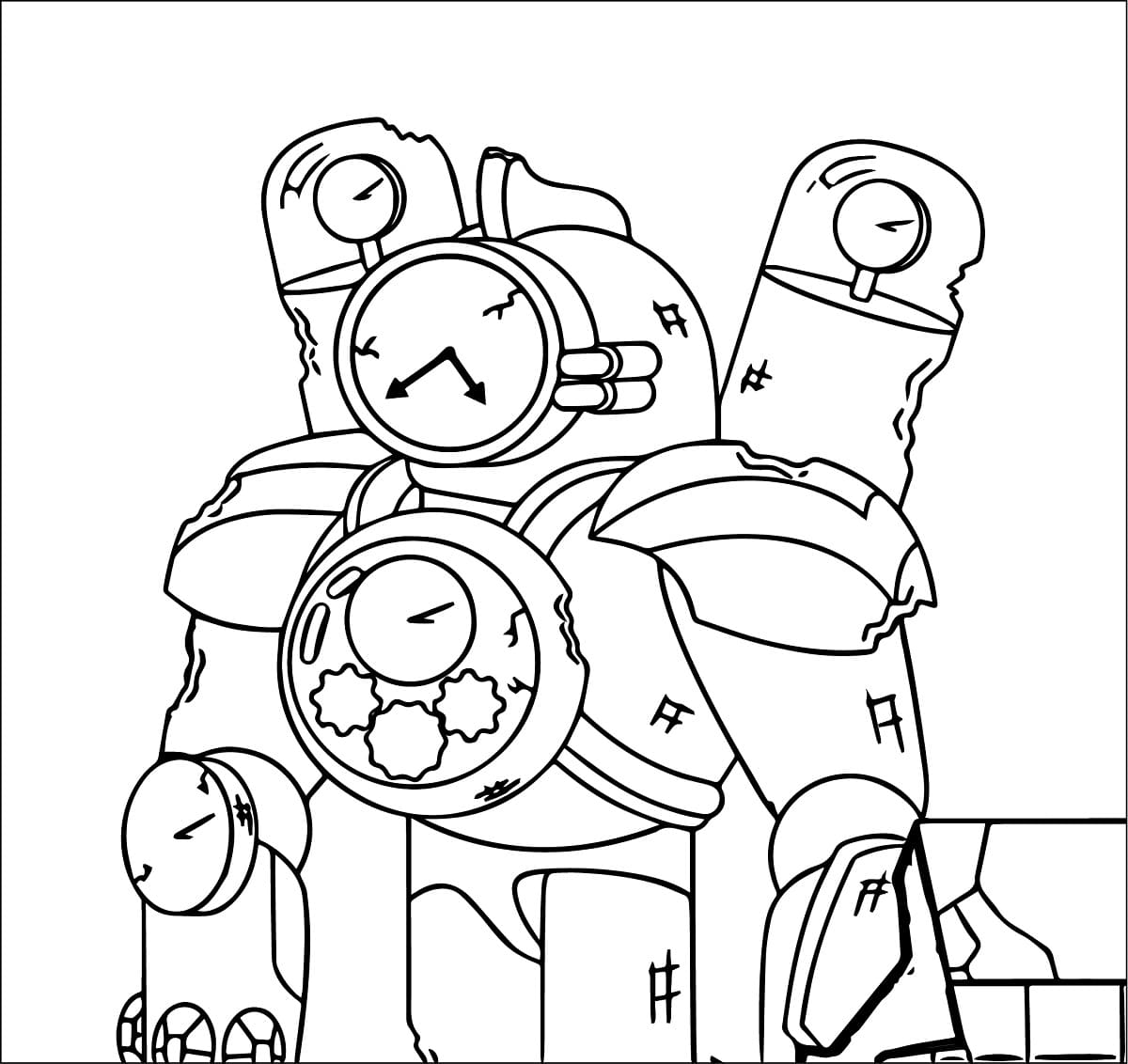 Titan Clock Man Image coloring page