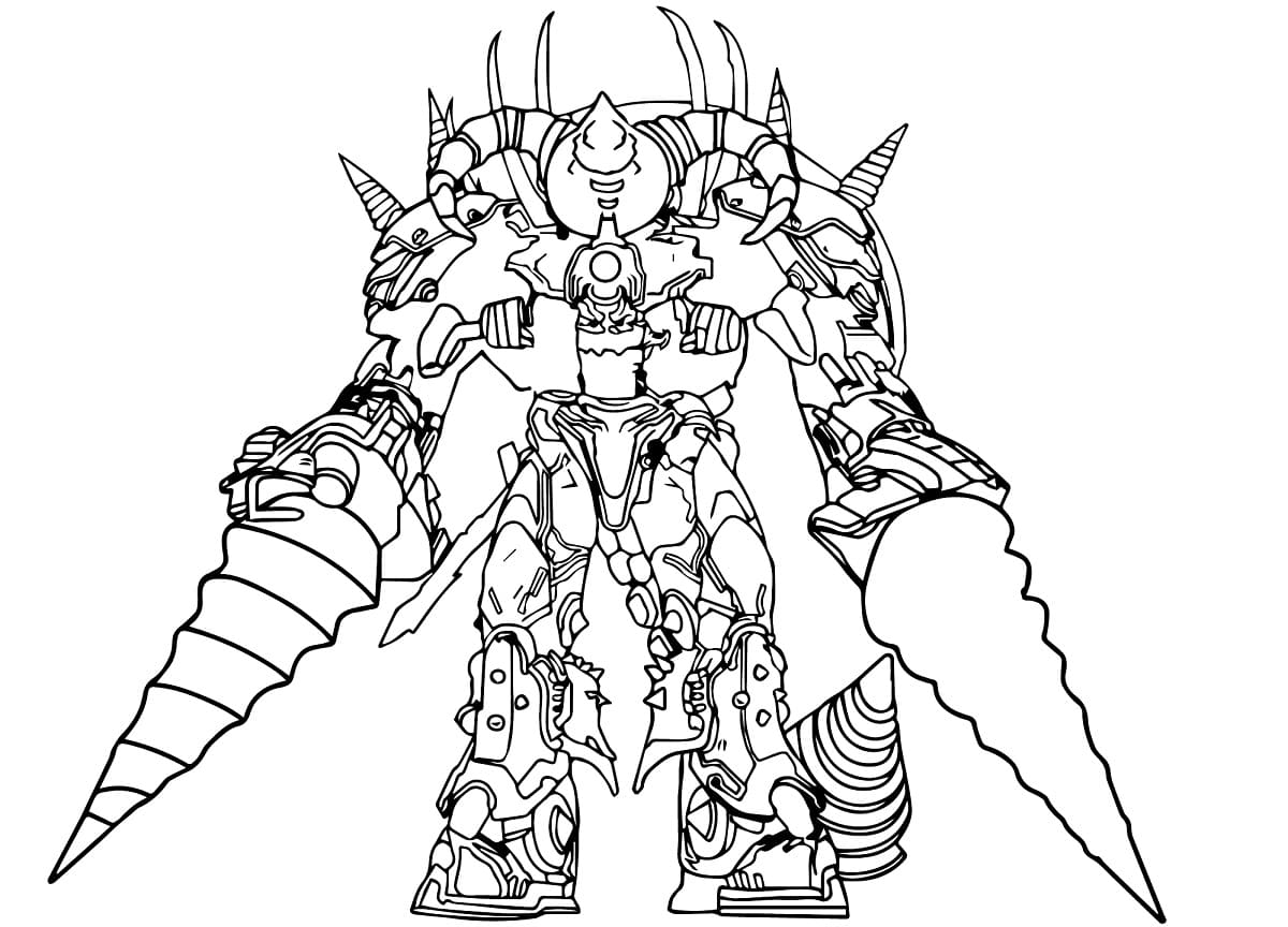 Titan Drill Man Skibidi Toilet Multiverse coloring page