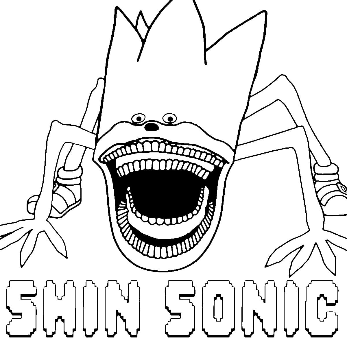 Shin Sonic coloring pages