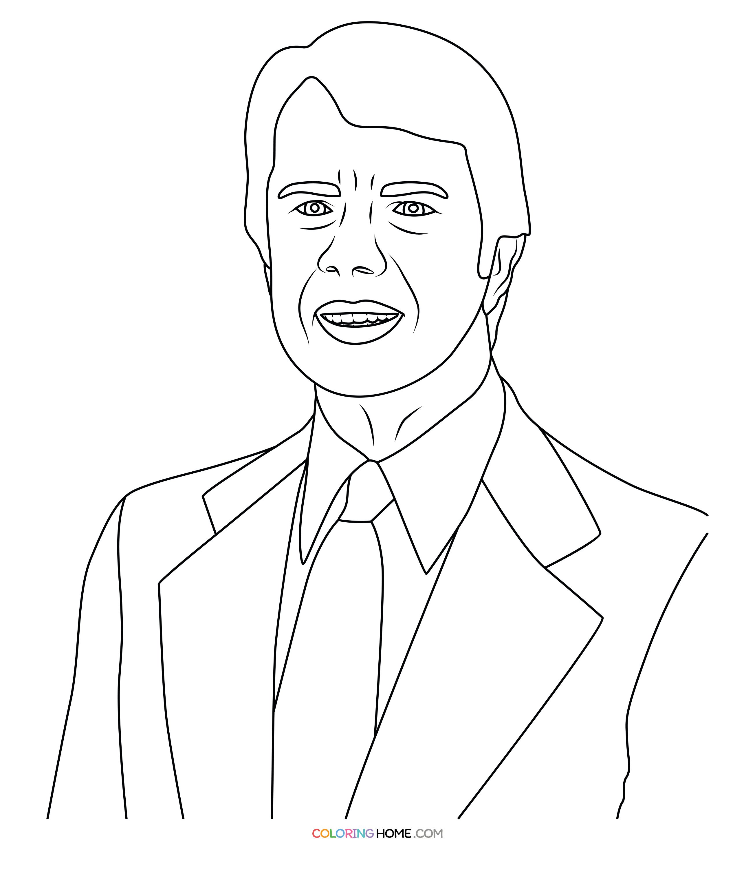 Jimmy Carter coloring page