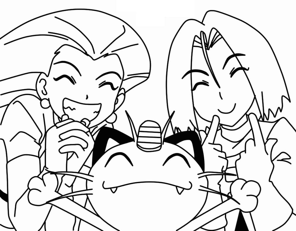 Team Rocket from Pokemon Coloring Page - Free Printable Coloring Pages ...