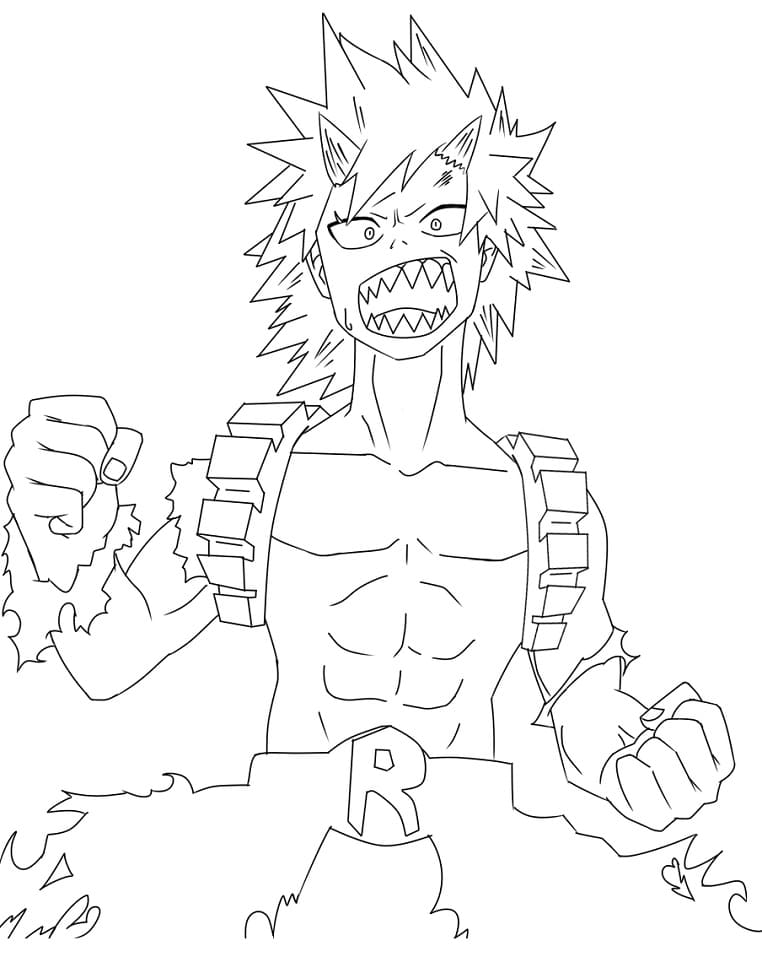 Bnha Kirishima Coloring Pages Coloring Pages