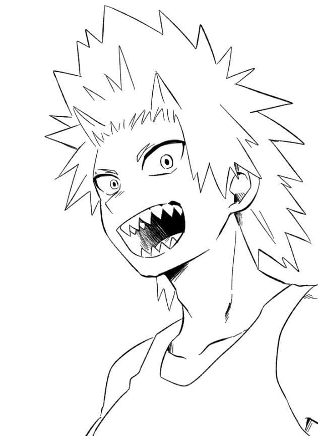 Eijiro Kirishima Coloring Page - Free Printable Coloring Pages for Kids