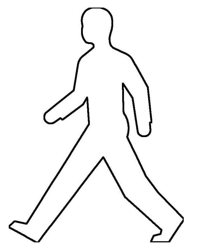 Man Person Outline Coloring Page - Free Printable Coloring Pages for Kids