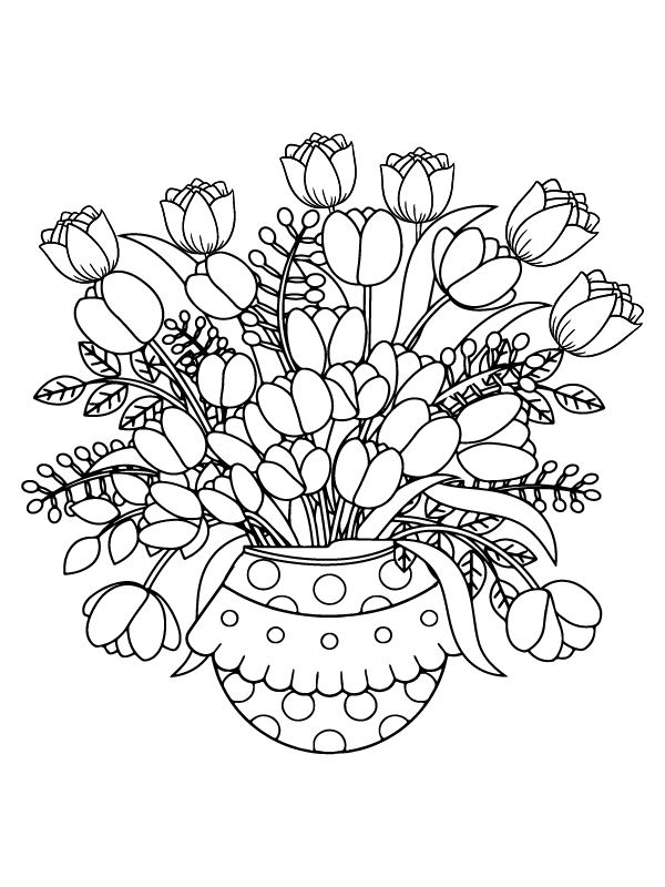 Adult Sheet of Flowers Coloring Page - Free Printable Coloring Pages ...