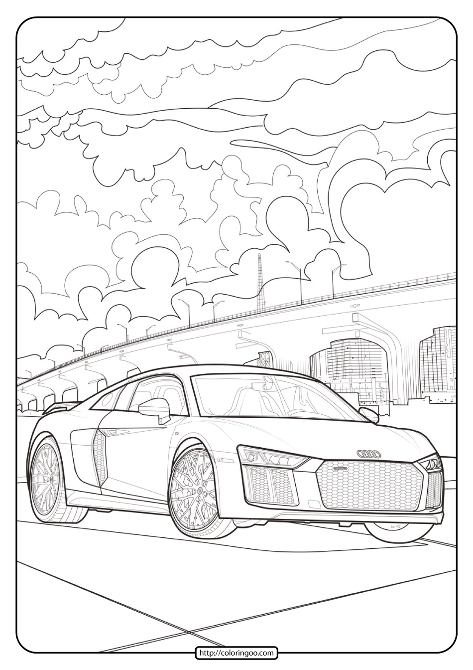 printable audi coloring book page 12