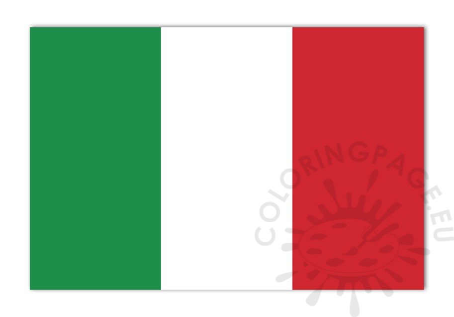 Italian flag | Coloring Page