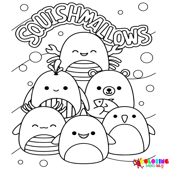 Squishmallow Coloring Pages