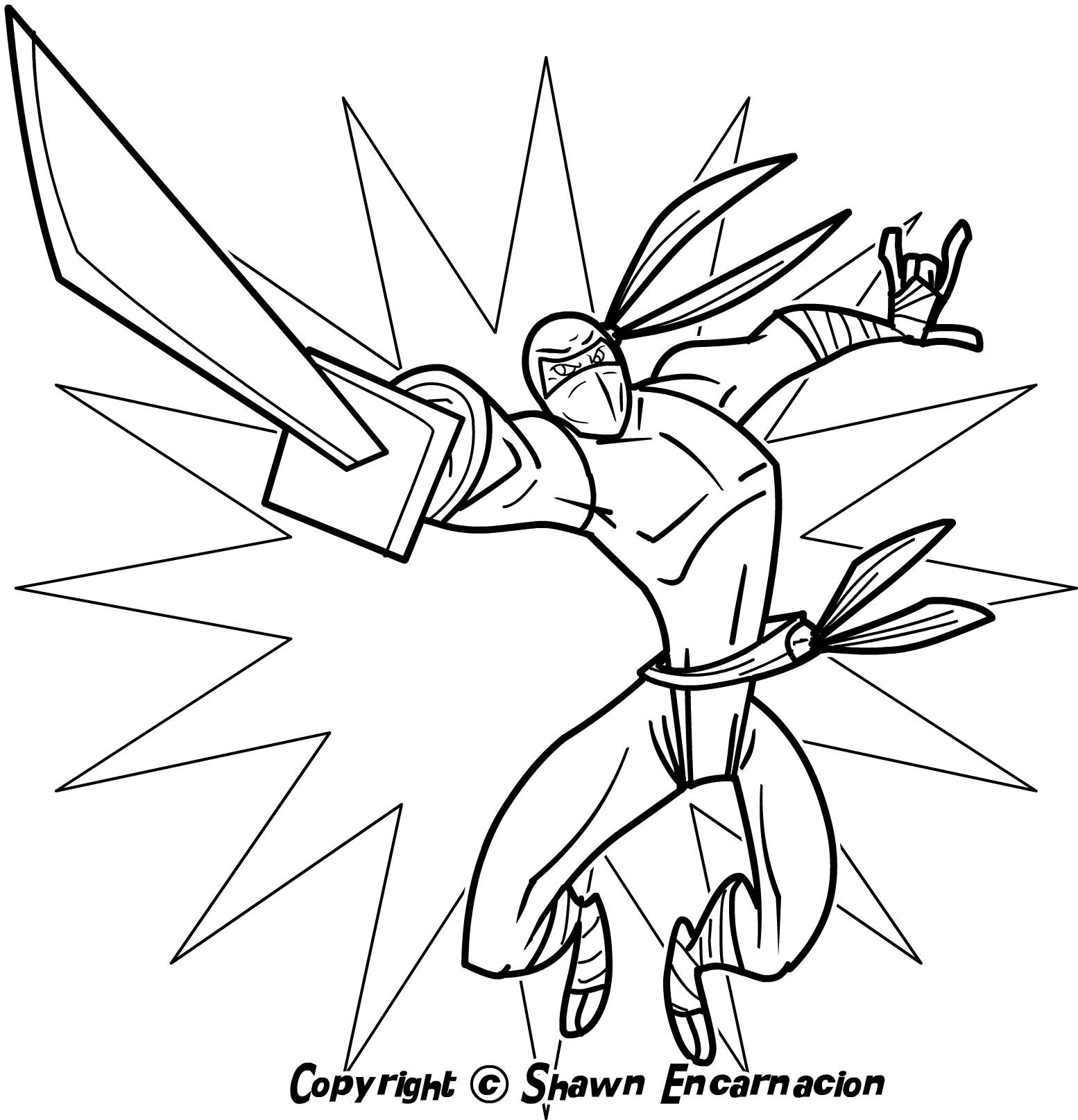 Ninja coloring pages to download and print for free