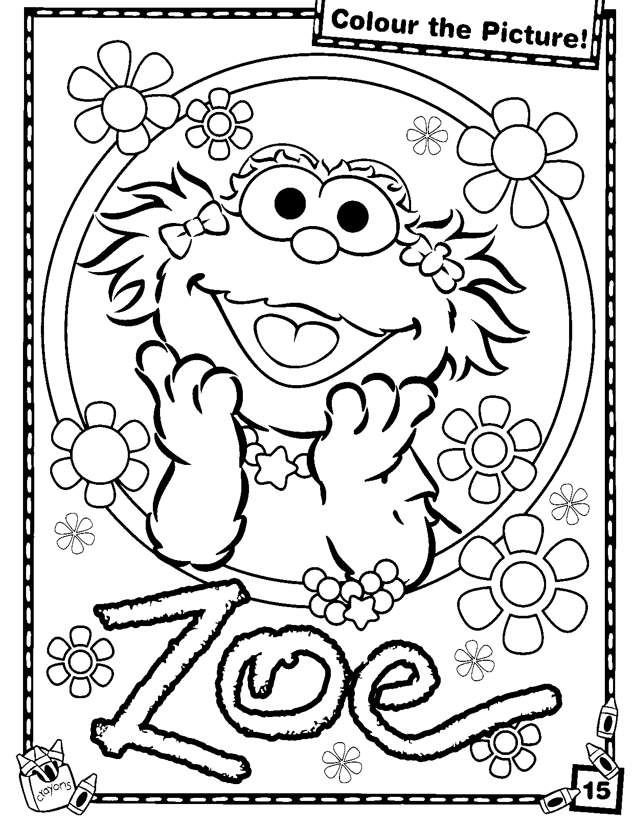 Sesame Street Jumbo Coloring Book Coloring Pages