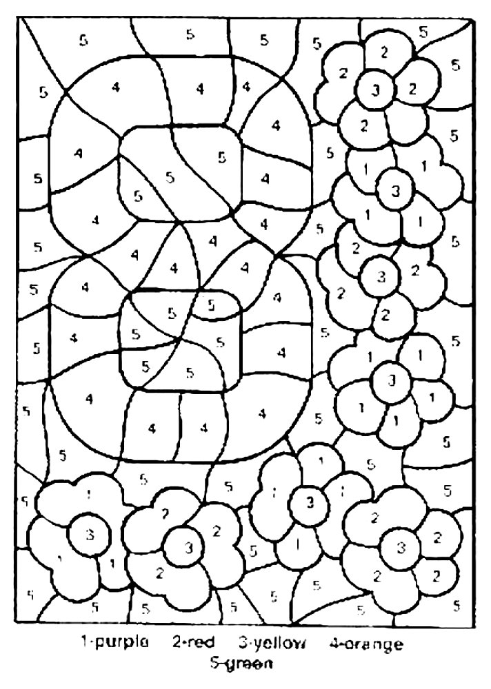 Printable Color By Number Coloring Pages