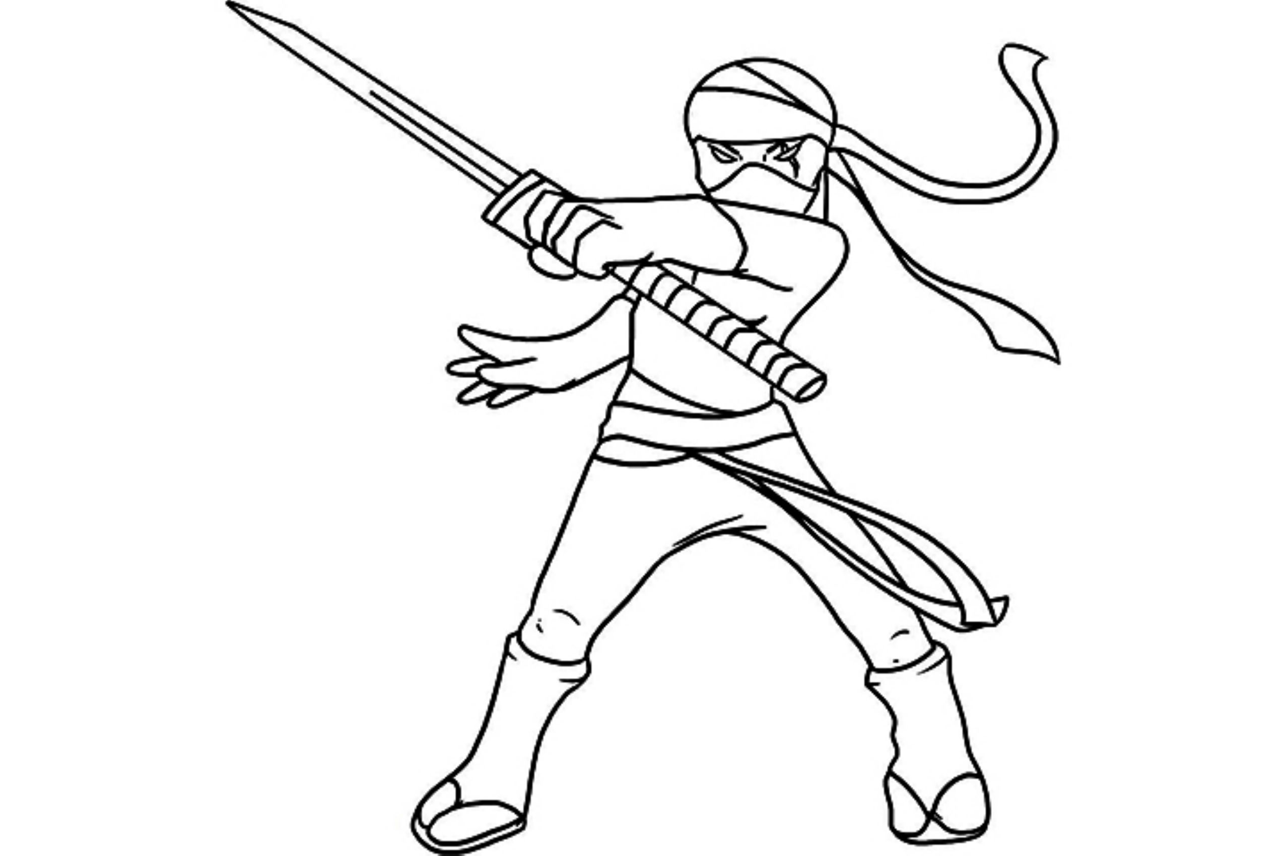 Printable Ninja Coloring Pages - Customize and Print