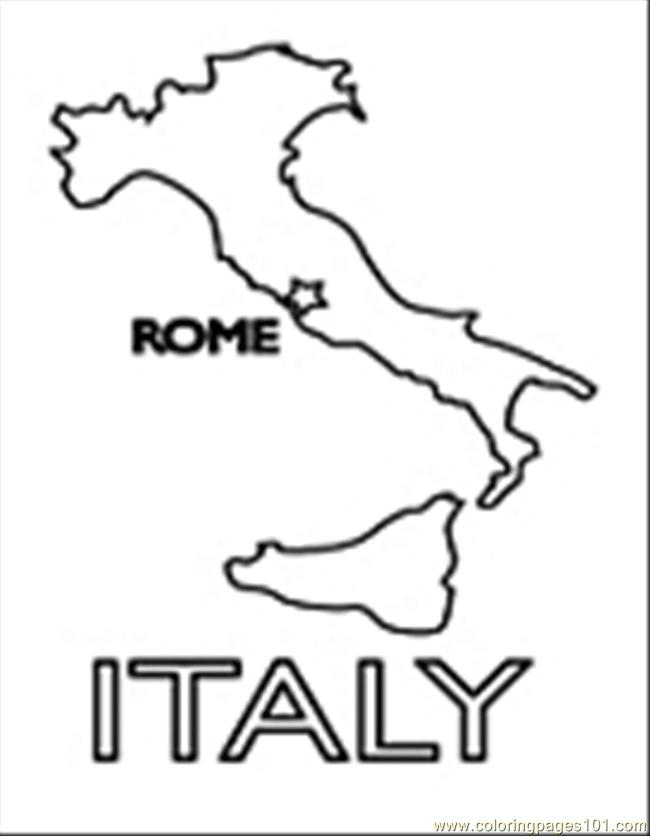 Italian Flag Coloring Pages Print