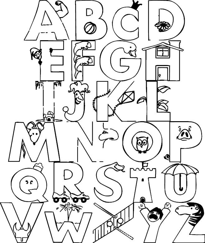 Alphabet Coloring Pages A-z