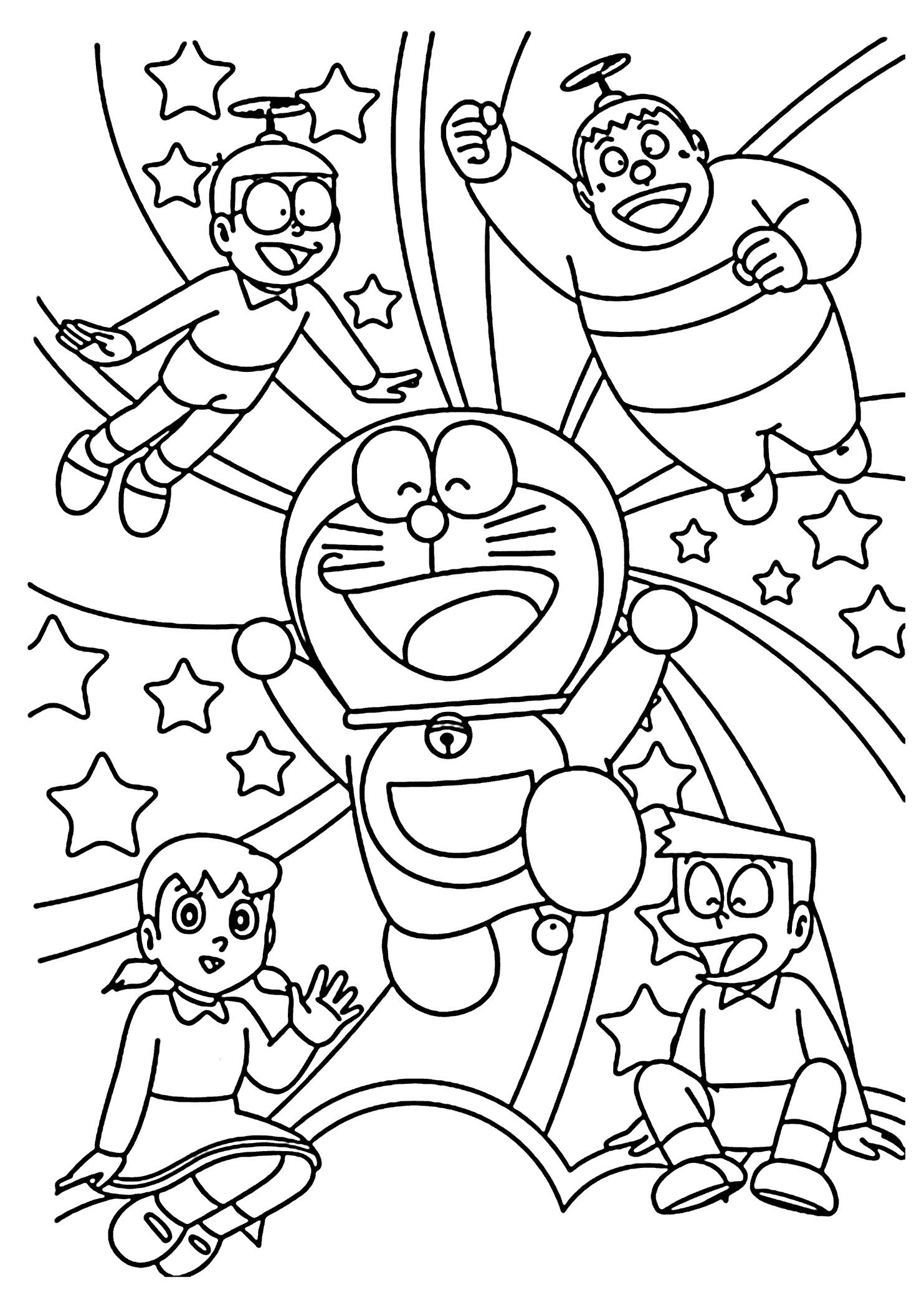 Gambar Doraemon Coloring Pages Download Print Free Teen Titans Gambar ...