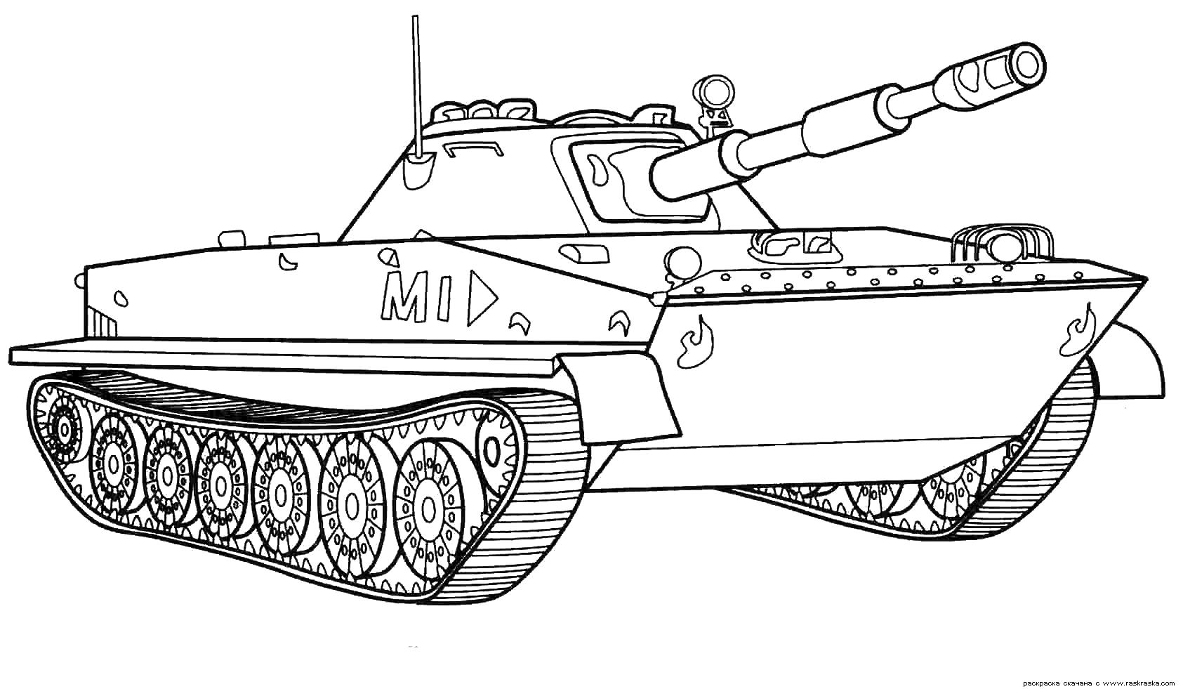 Coloring page - Amphibious Battle Tank