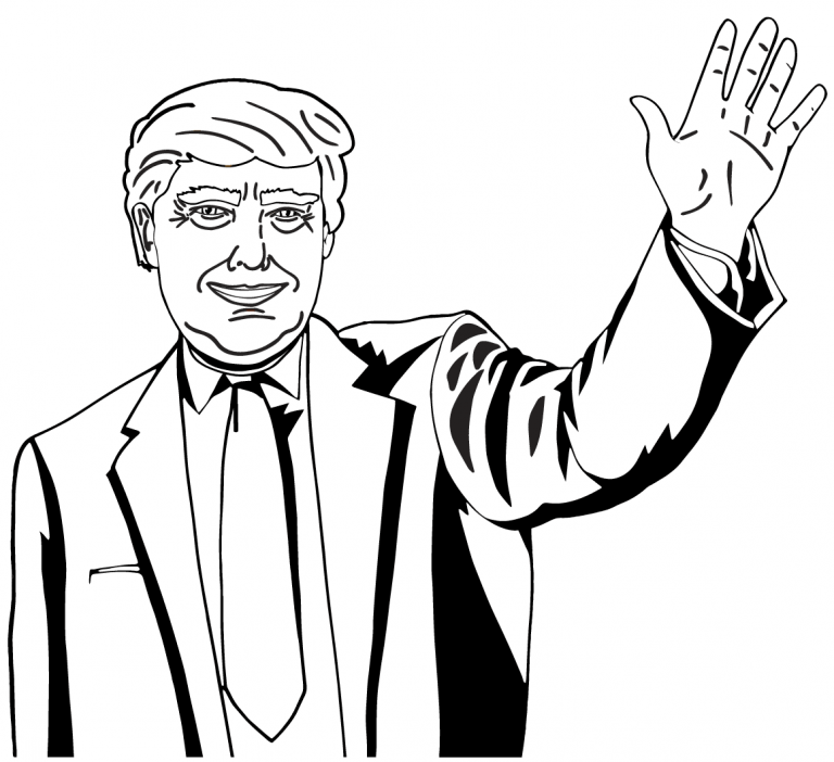 Donald Trump coloring page - ColouringPages