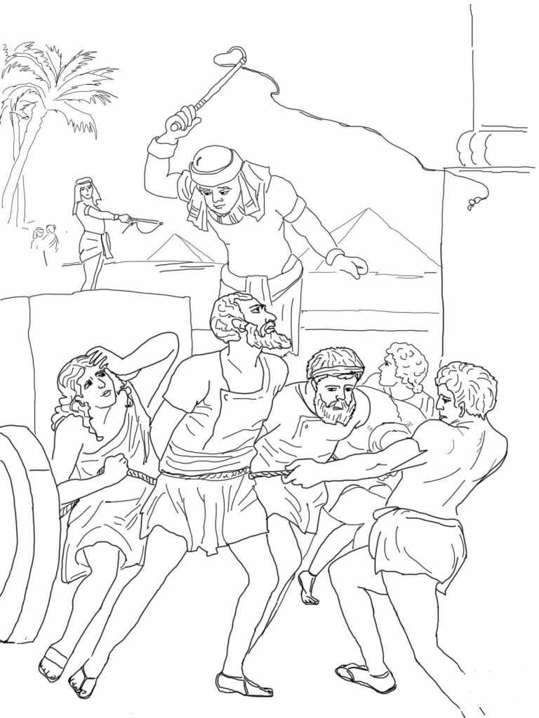 Egyptian Enslavement of Israelites coloring page - ColouringPages