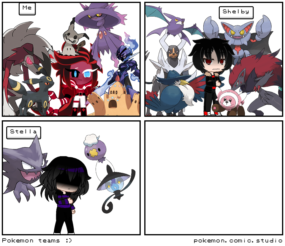 Pokemon teams :) - Comic Studio