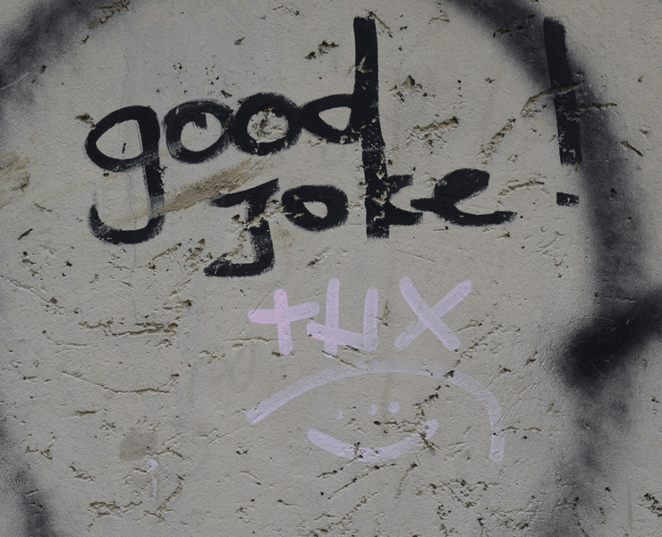 graffiti art saying good joke