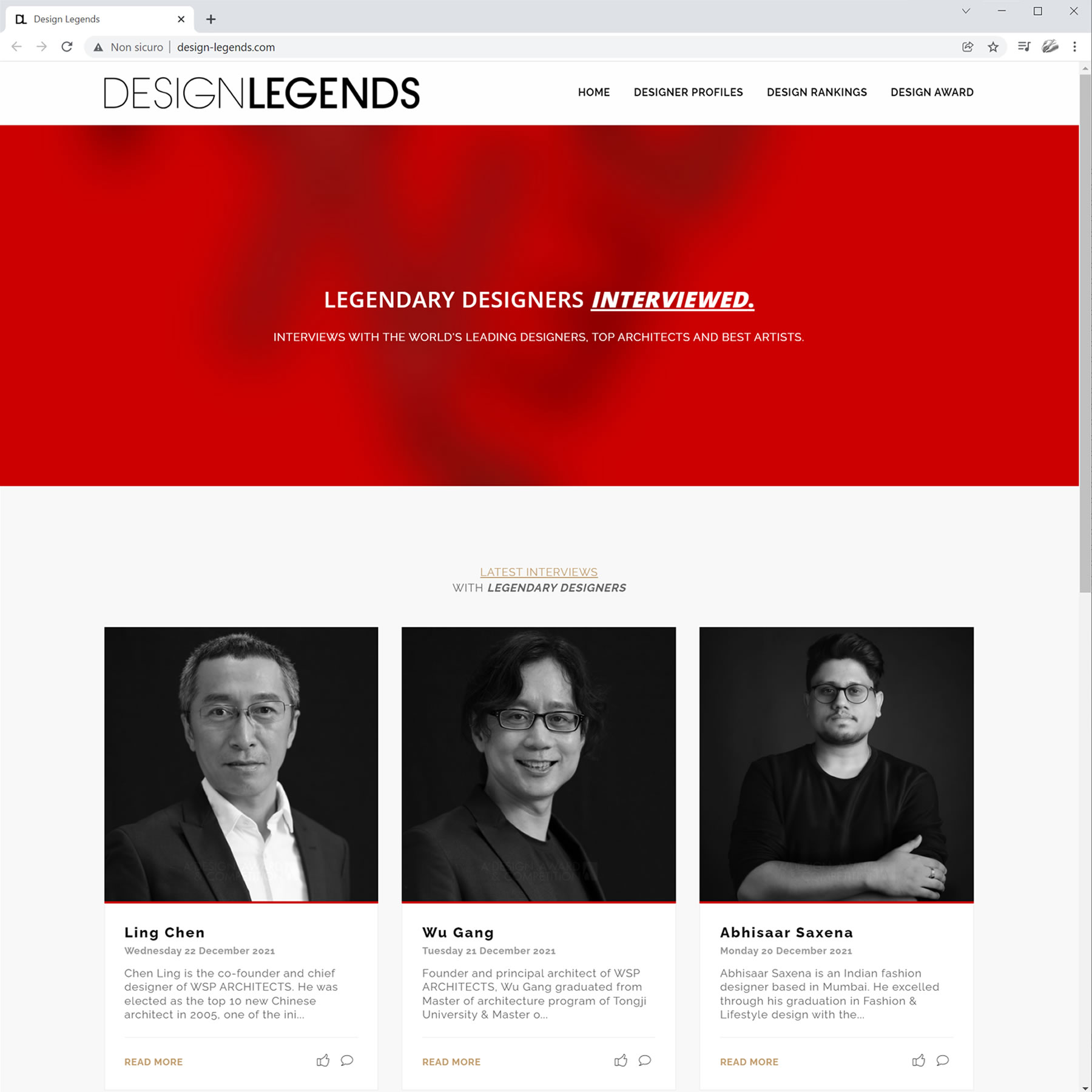 Design Legends Website