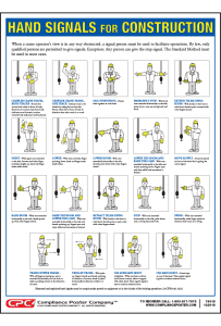 Hand Signals for Construction Poster - Compliance Poster Company