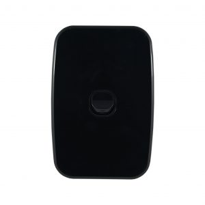 Light Switch 1 Gang Vertical Black 10A | LUNA Series