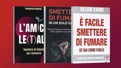 libri per smettere di fumare mockup rosso sfumato