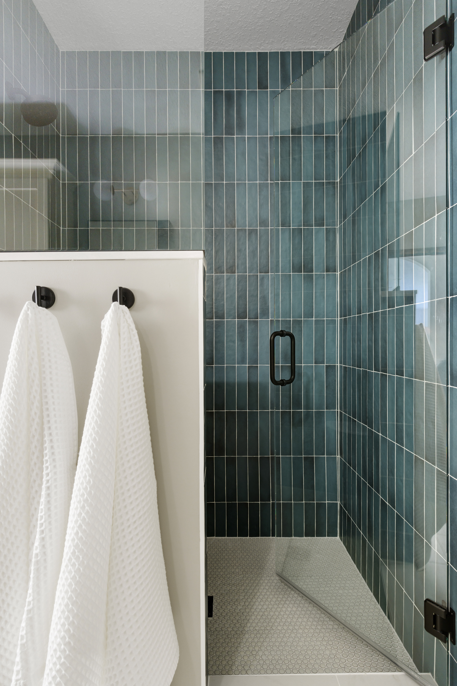 vertical subway tile in shower