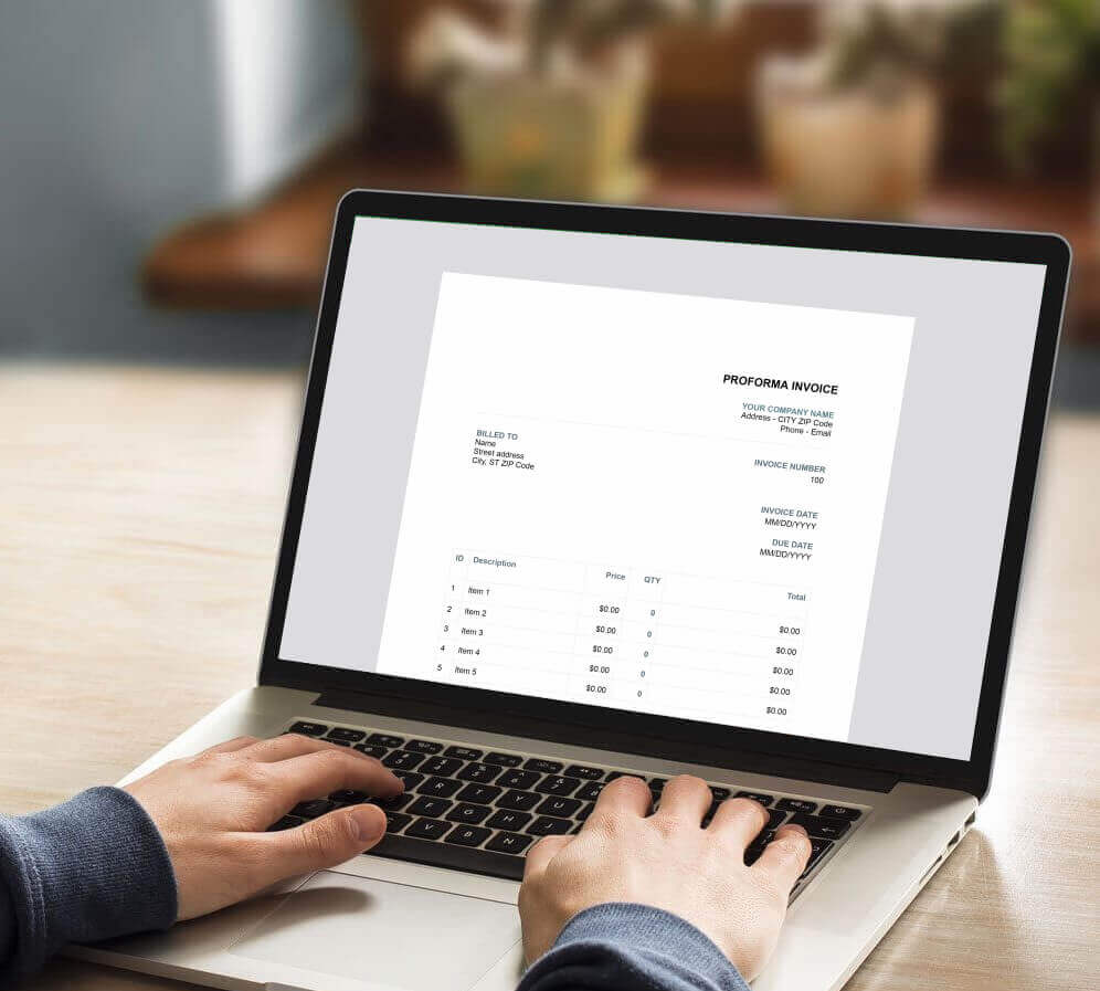 Proforma invoice template (Free download) | Conta