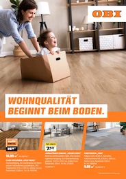 OBI Prospekt "WOHNQUALITÄT BEGINNT BEIM BODEN." dieser Woche mit 20 Seiten