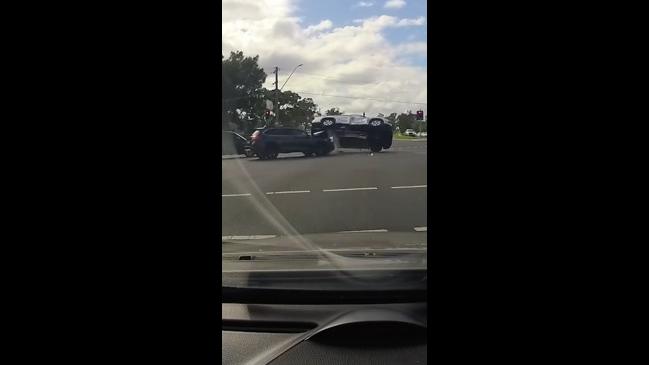 Shocking moment car is flipped over during NSW crash | The Advertiser