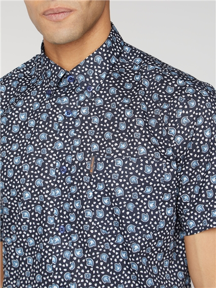 Ben Sherman Short Sleeve Floral Print Shirt