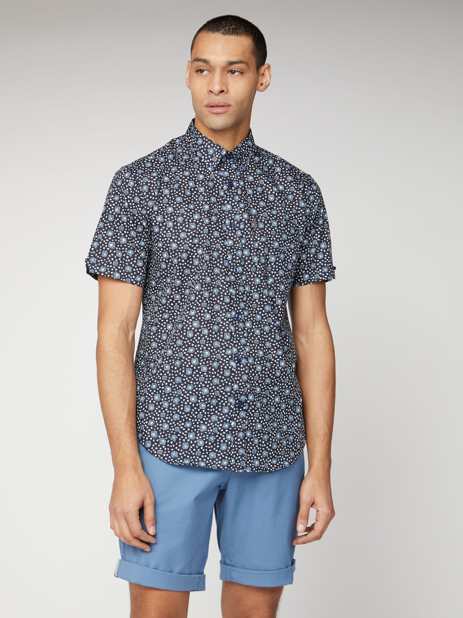 Ben Sherman Short Sleeve Floral Print Shirt