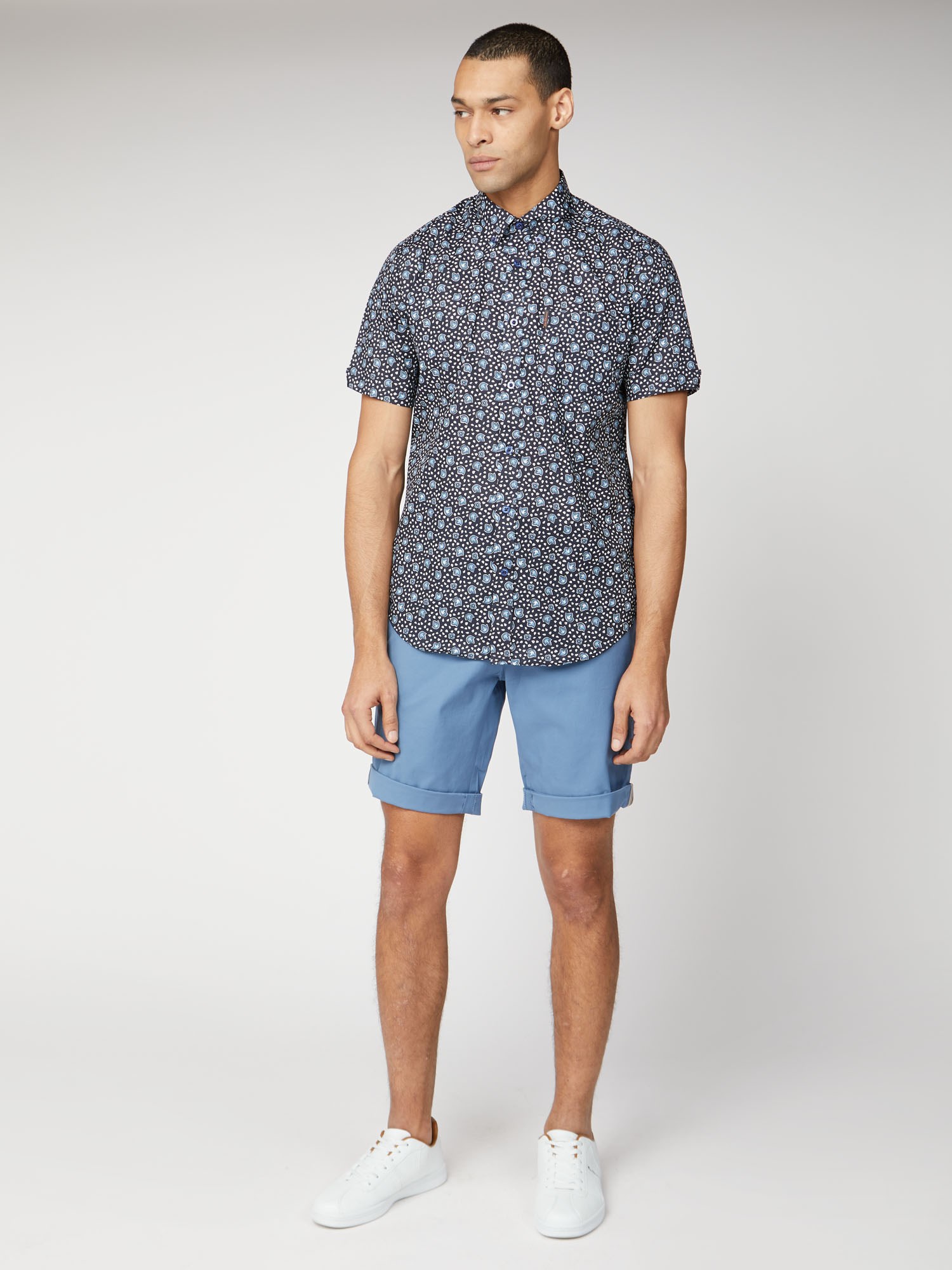 Ben Sherman Short Sleeve Floral Print Shirt