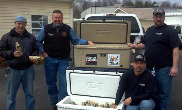 Hunters donate venison.