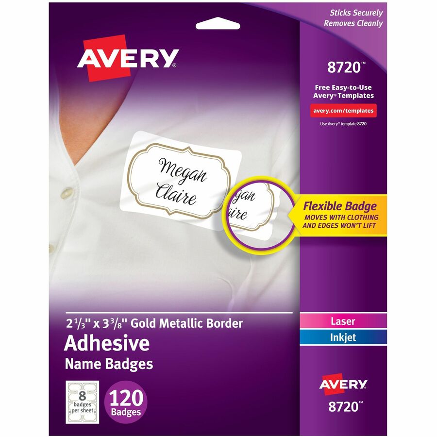 Avery Vertical Name Badge Template