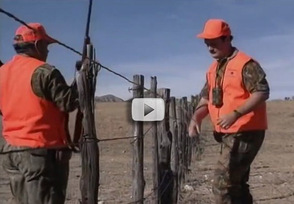 hunters crossing a fence, safety video