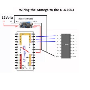 The Wiring : Wiring the Atmega to the ULN2003