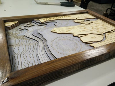 Make Laser Cut Bathymetric Maps