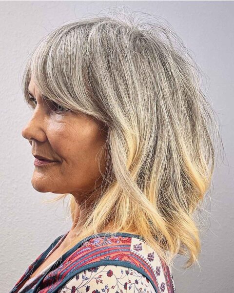 24 Modern Medium Shaggy Hairstyles Women Over 60 Can Pull Off