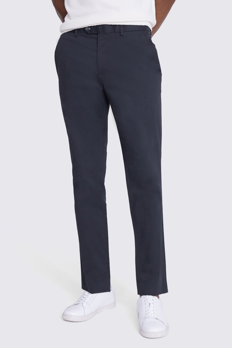 Slim Fit Navy Stretch Chinos 