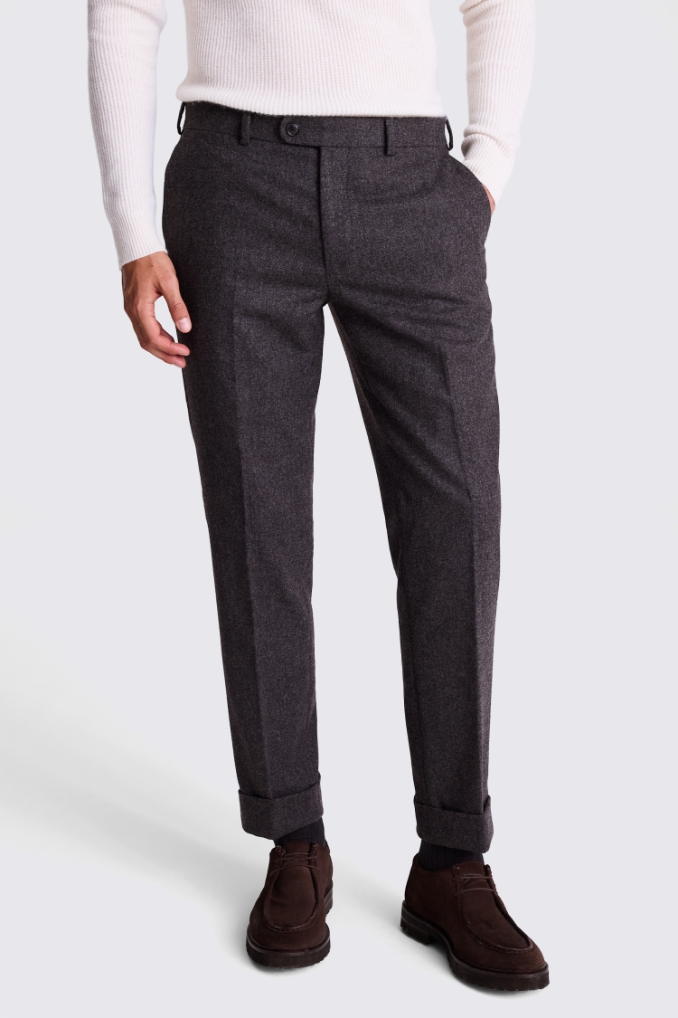 Charcoal Flannel Trousers