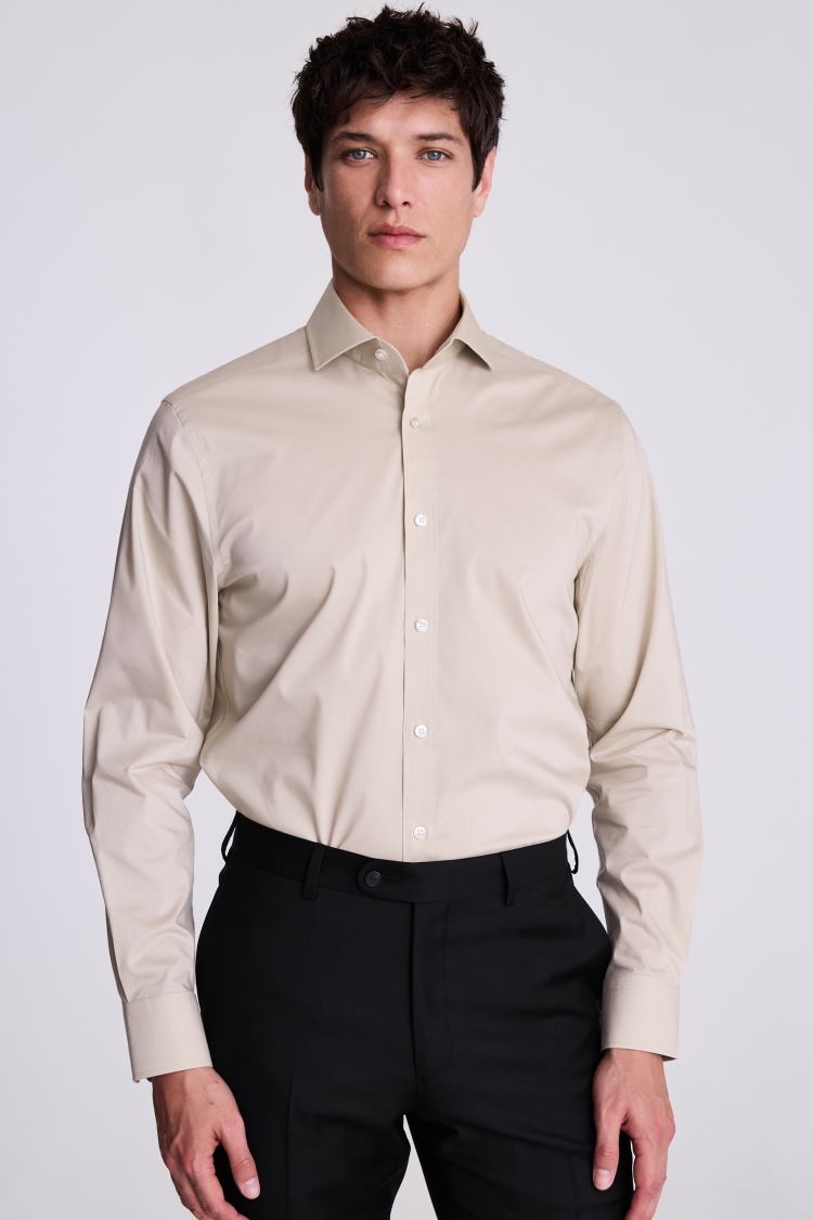 Tailored Fit Neutral Stretch Shirt